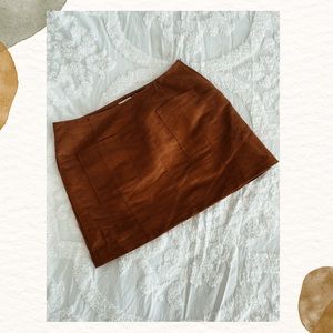 Faux Suede Skirt